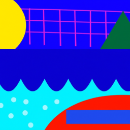 pop art playful landscape