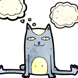 cartoon surreal cat