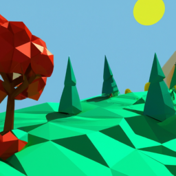 low poly detailed landscape